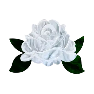 White rose - mini brooch