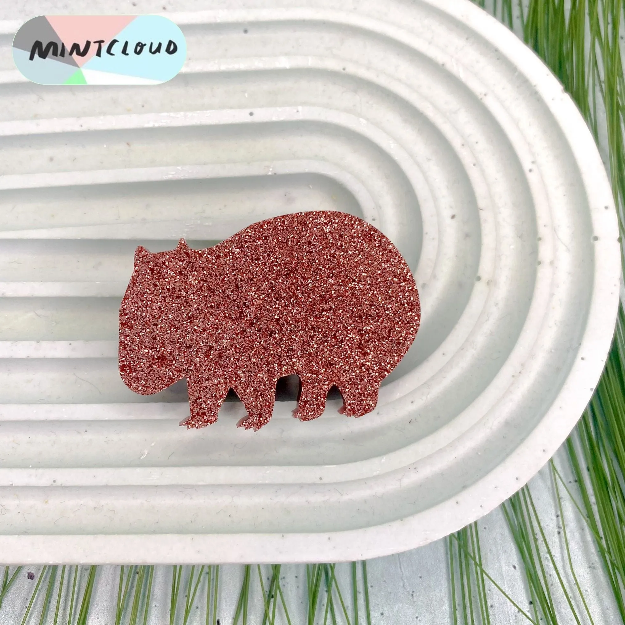 Wombat Brooch - Various Colours
