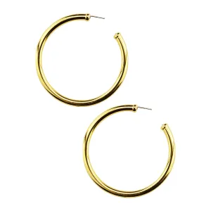 X Large Silver Plated Hoop