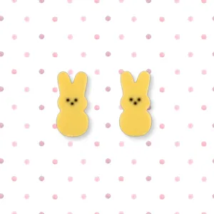 Yellow marshmallow  bunny 🐰 - stud - Set of 2