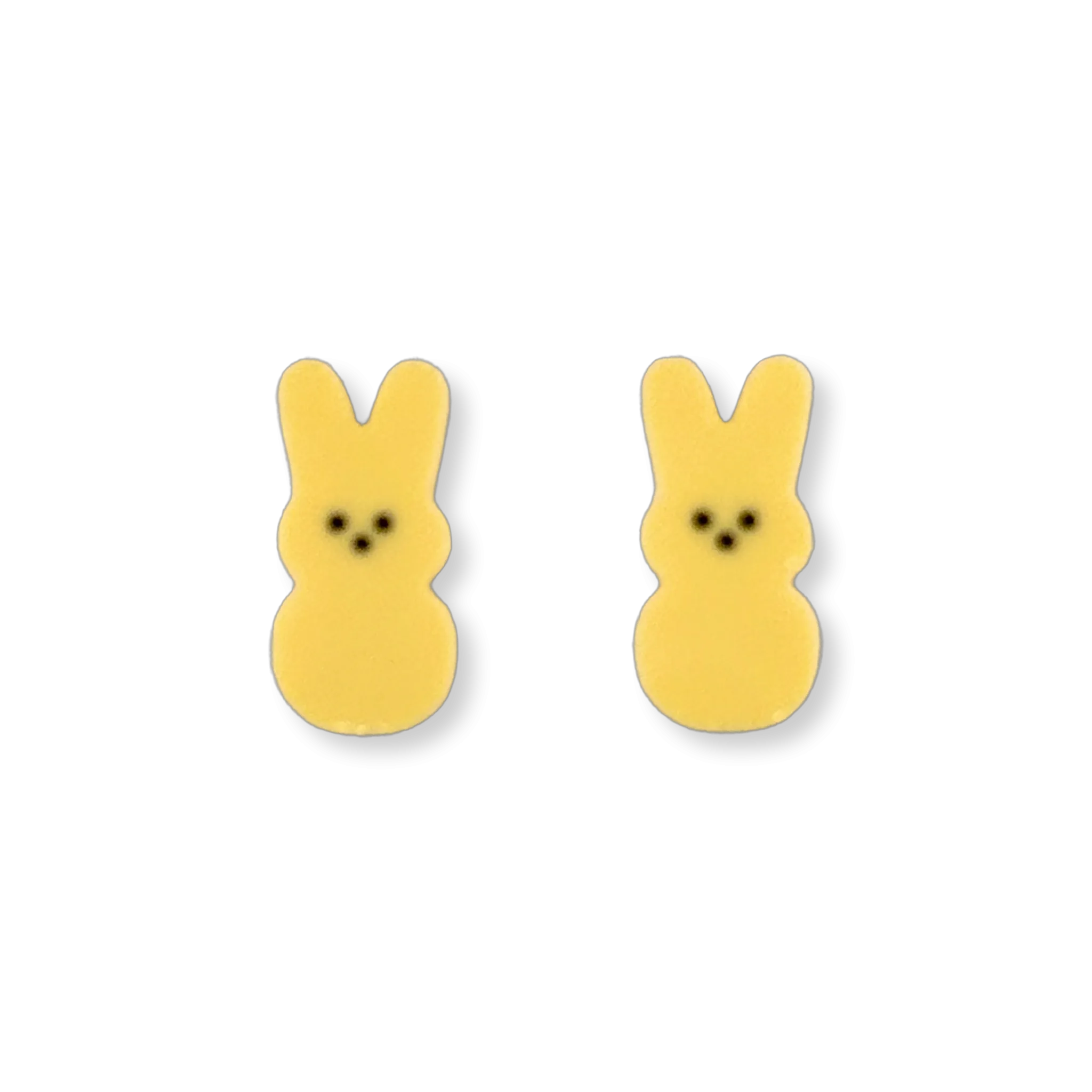 Yellow marshmallow  bunny 🐰 - stud - Set of 2